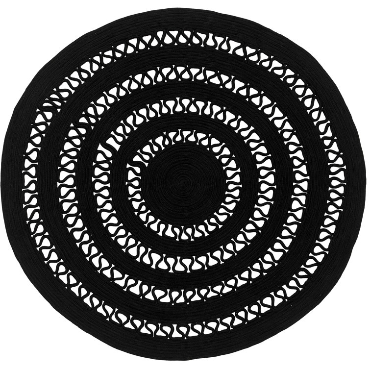 Bloomsbury Market Selvidge Flatweave Black Rug Wayfair.co.uk